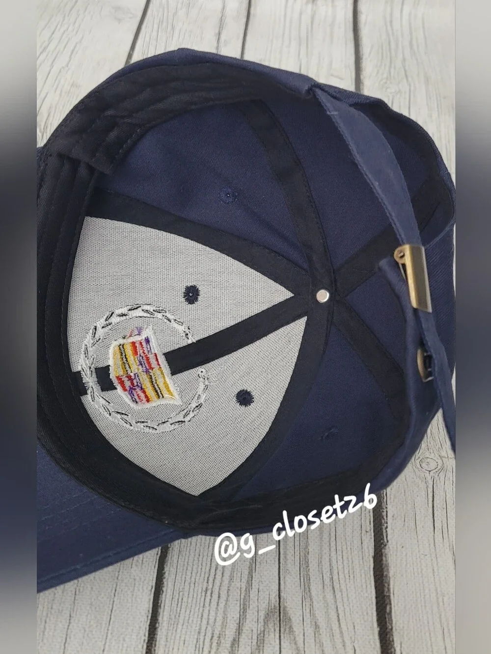 Cadillac Embroidered Crest Navy Baseball Cap